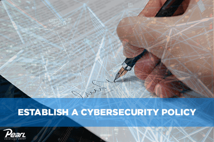 Establish a cybersecurity policy