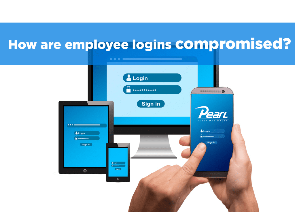 How are employee logins compromised