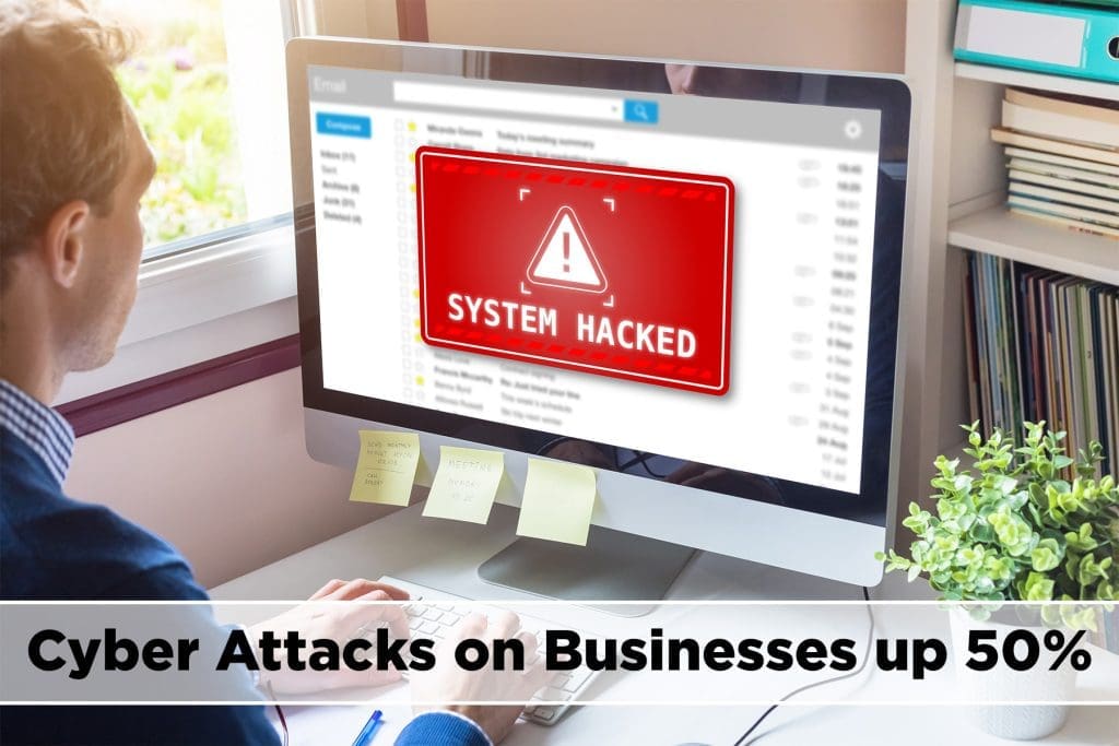 Cyber attacks on businesses up 50