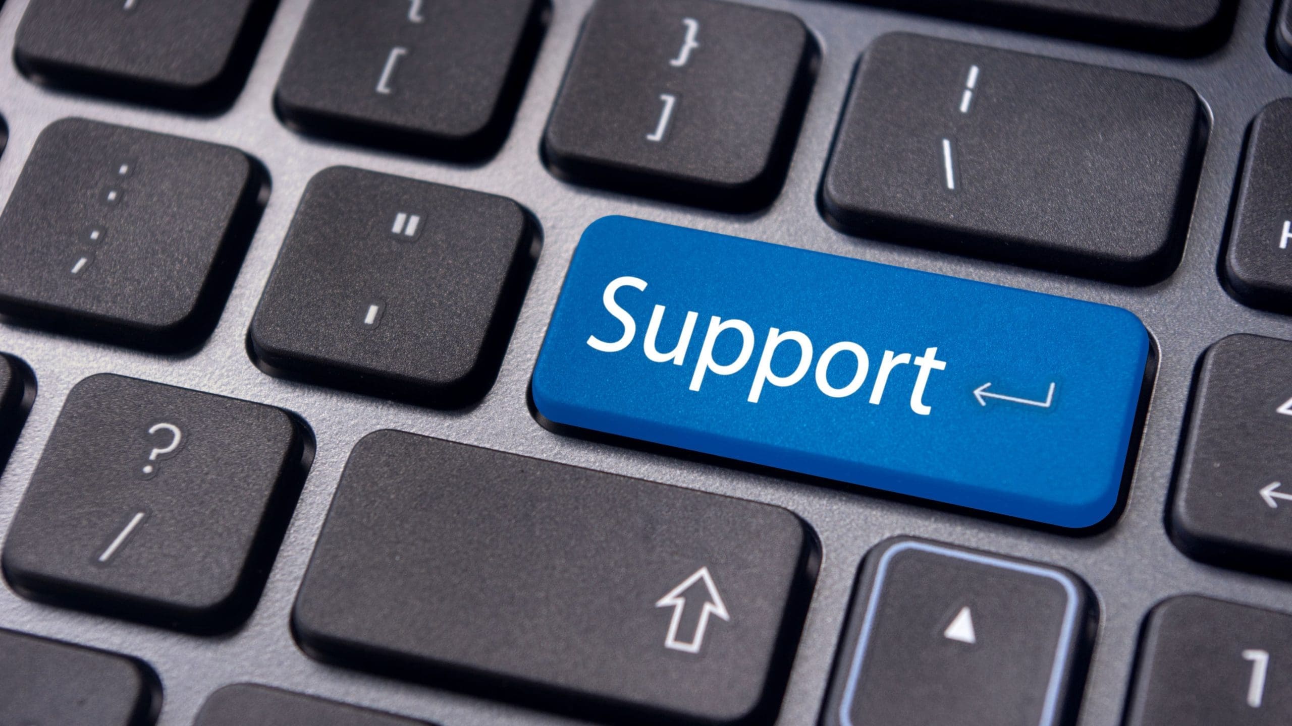 online support concepts, message on keyboard key
