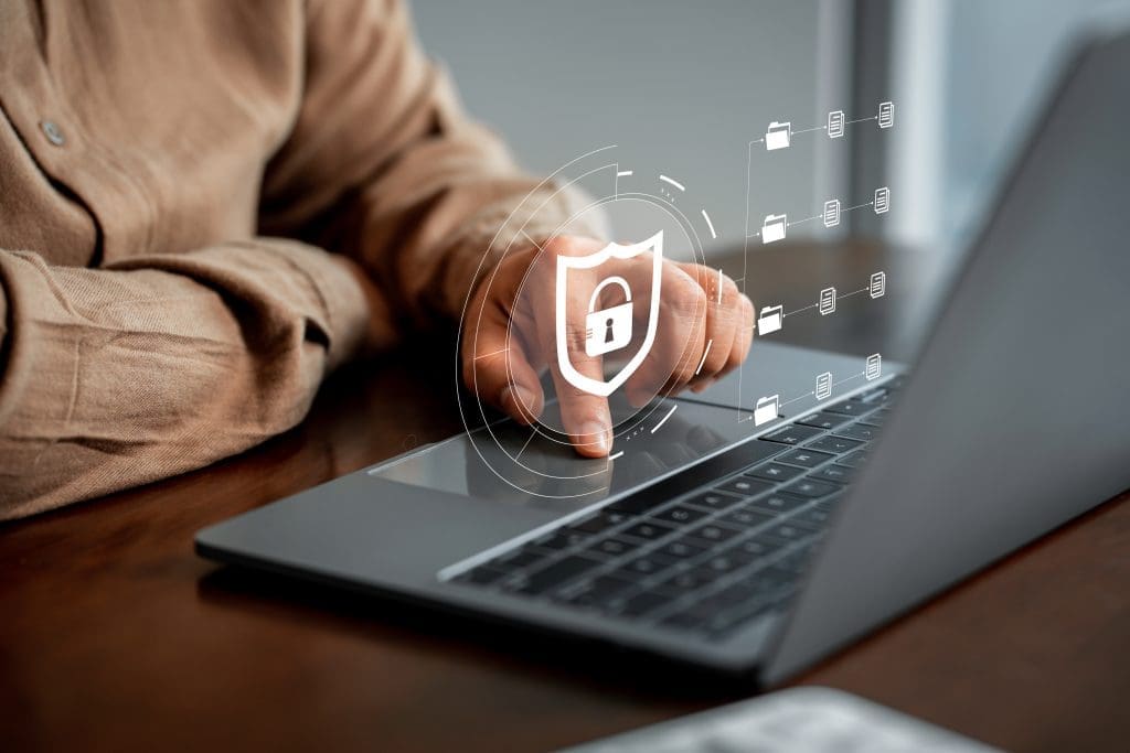security document information business login file folder, management cybersecurity technology, concept digital security corporate database professional company, connection laptop server cloud screen