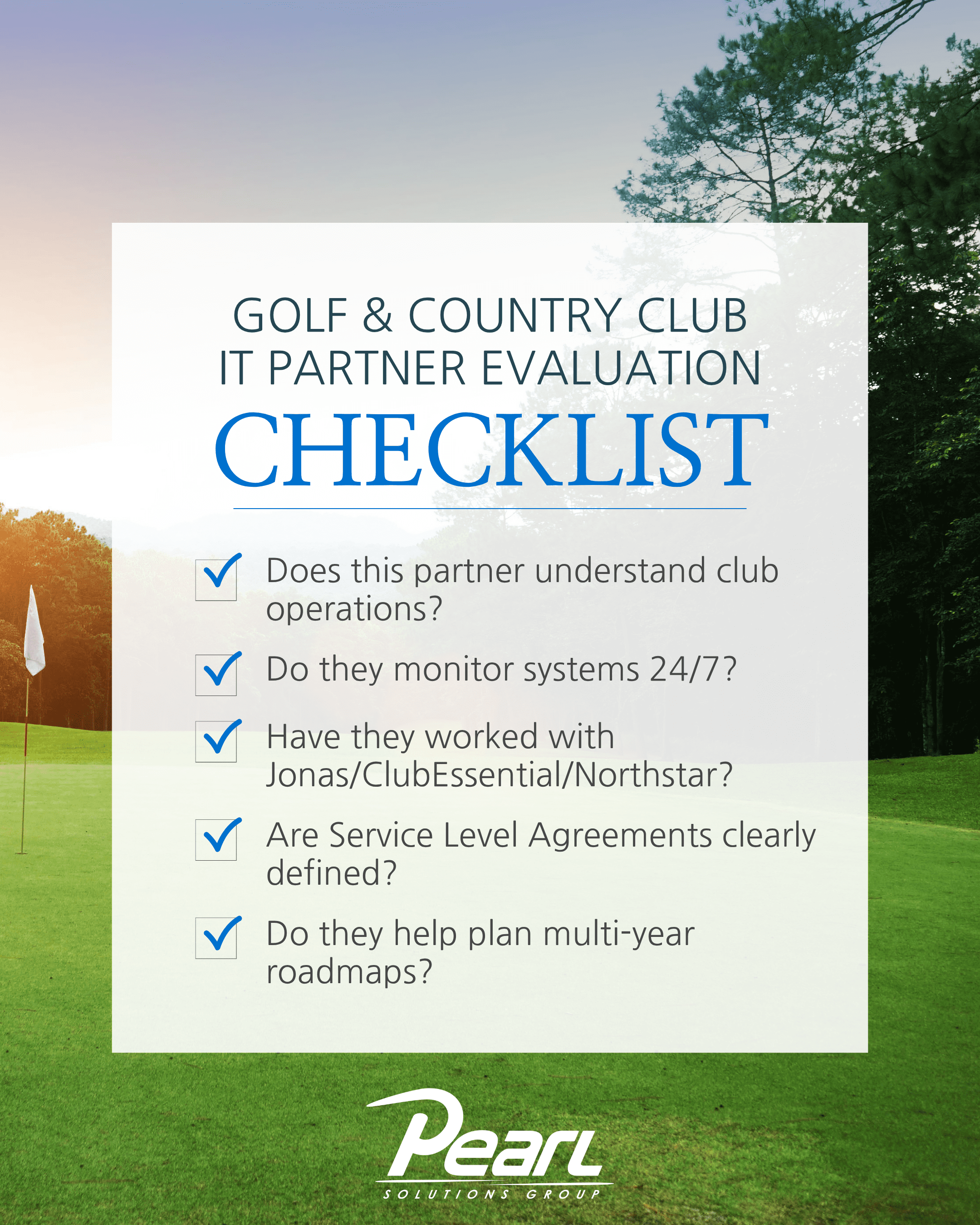Checklist for IT partnership evaluations for clubs